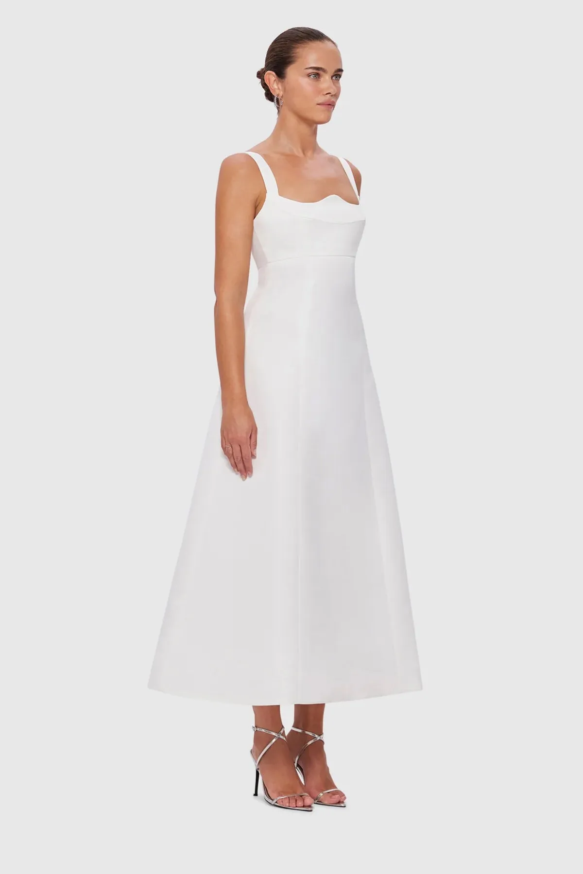 Leo Lin Odette Midi Dress - Snow