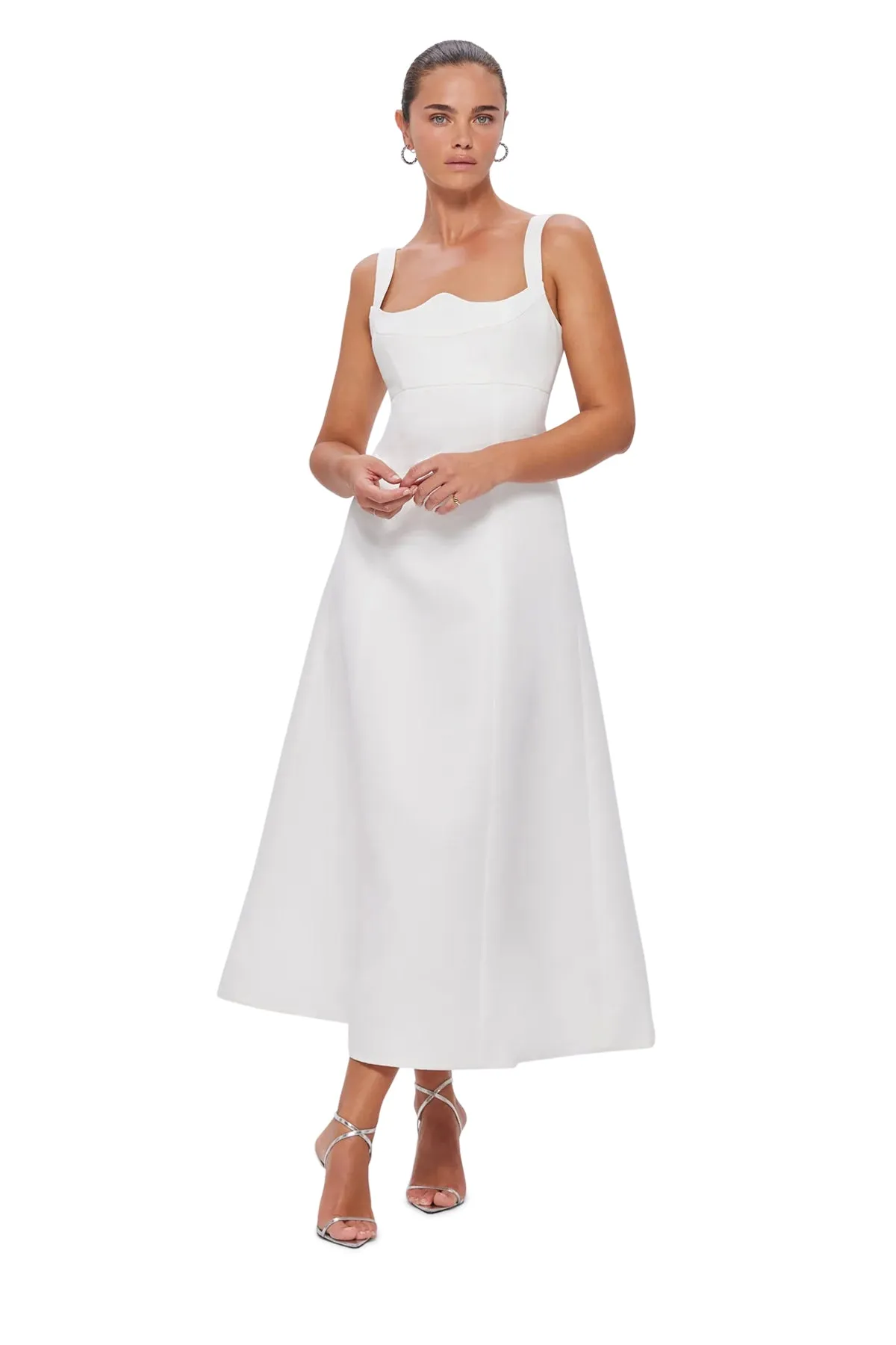 Leo Lin Odette Midi Dress - Snow