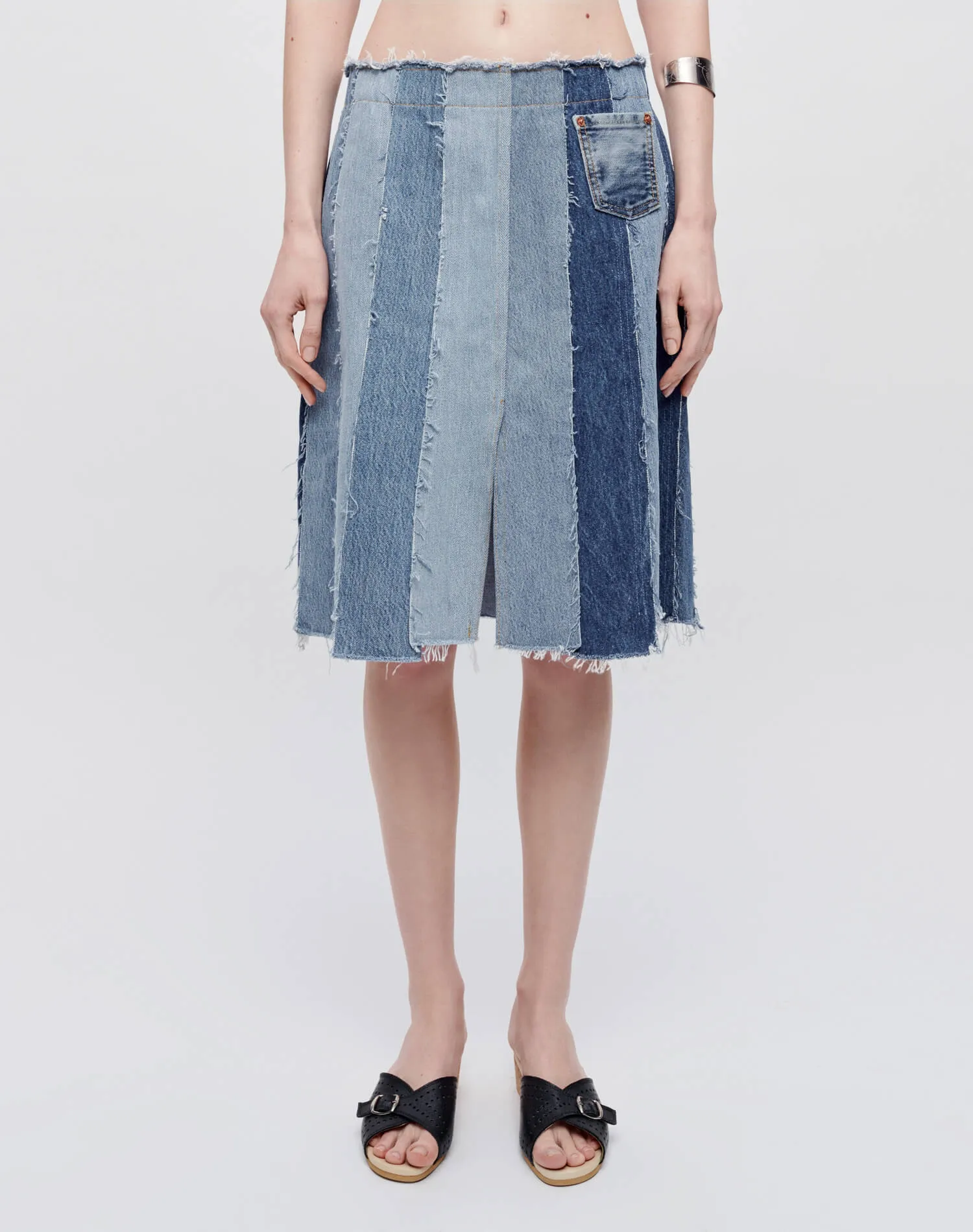 Levi's Stripped Skirt - Indigo