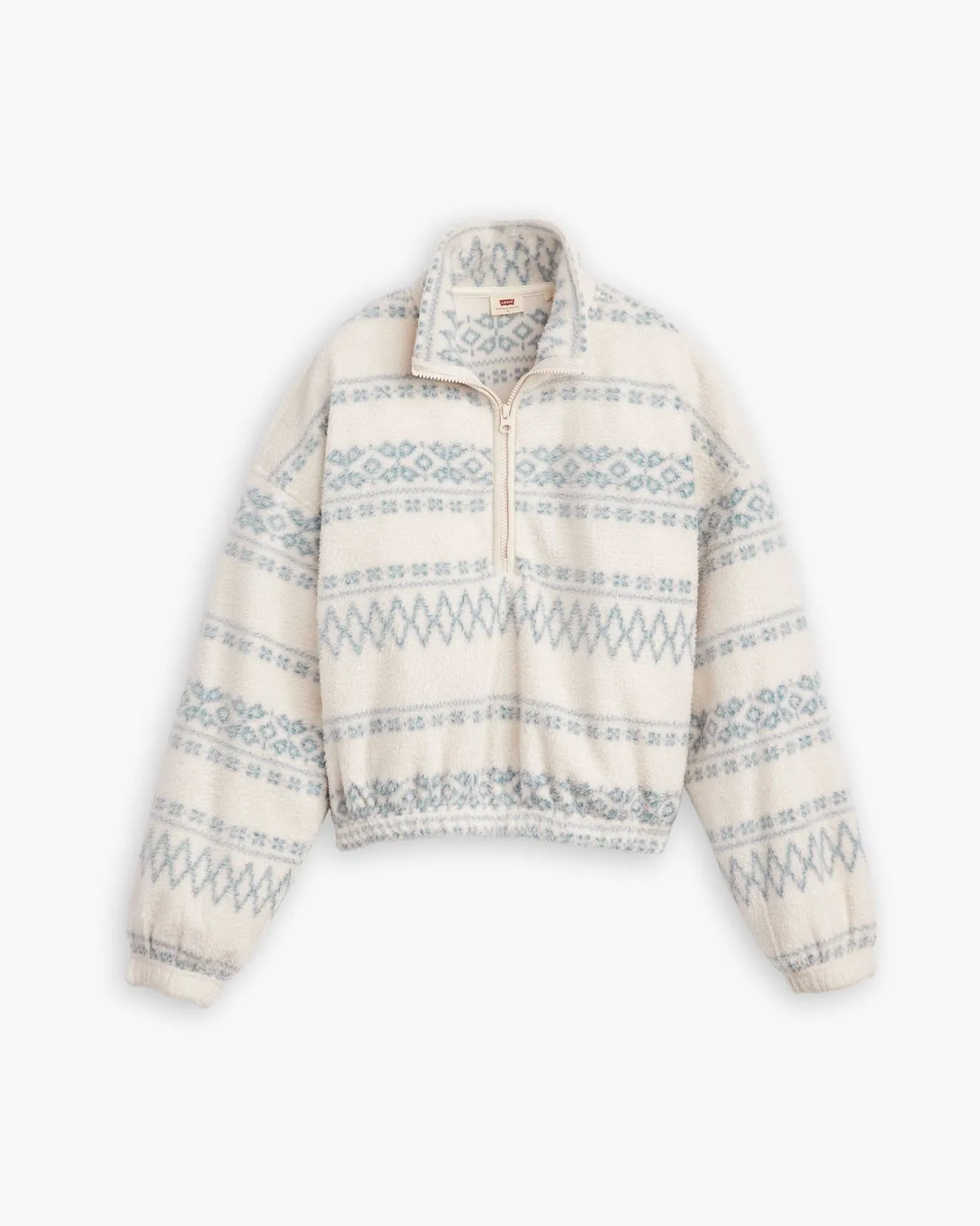 Levi's® Womens Delta 1/4 Zip Fleece - Miley Stitch Fairisle / White Swan