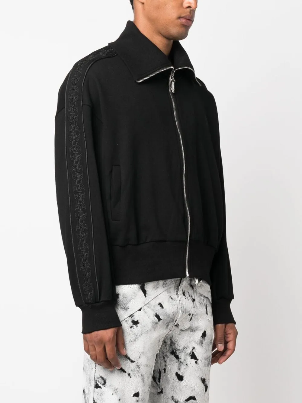 Logo-Embroidered Zip-Up Sweatshirt