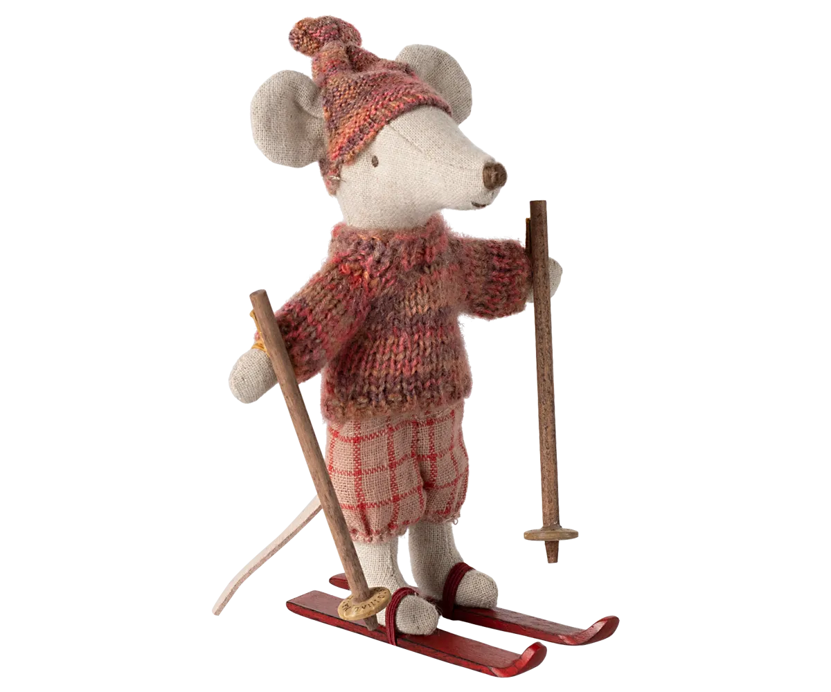 Maileg Winter Mouse with Ski Set, Big Sister