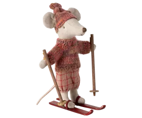 Maileg Winter Mouse with Ski Set, Big Sister