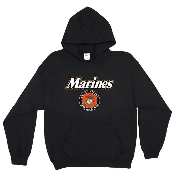 MARINES SEAL INSIGNIA HOODIE - BLACK