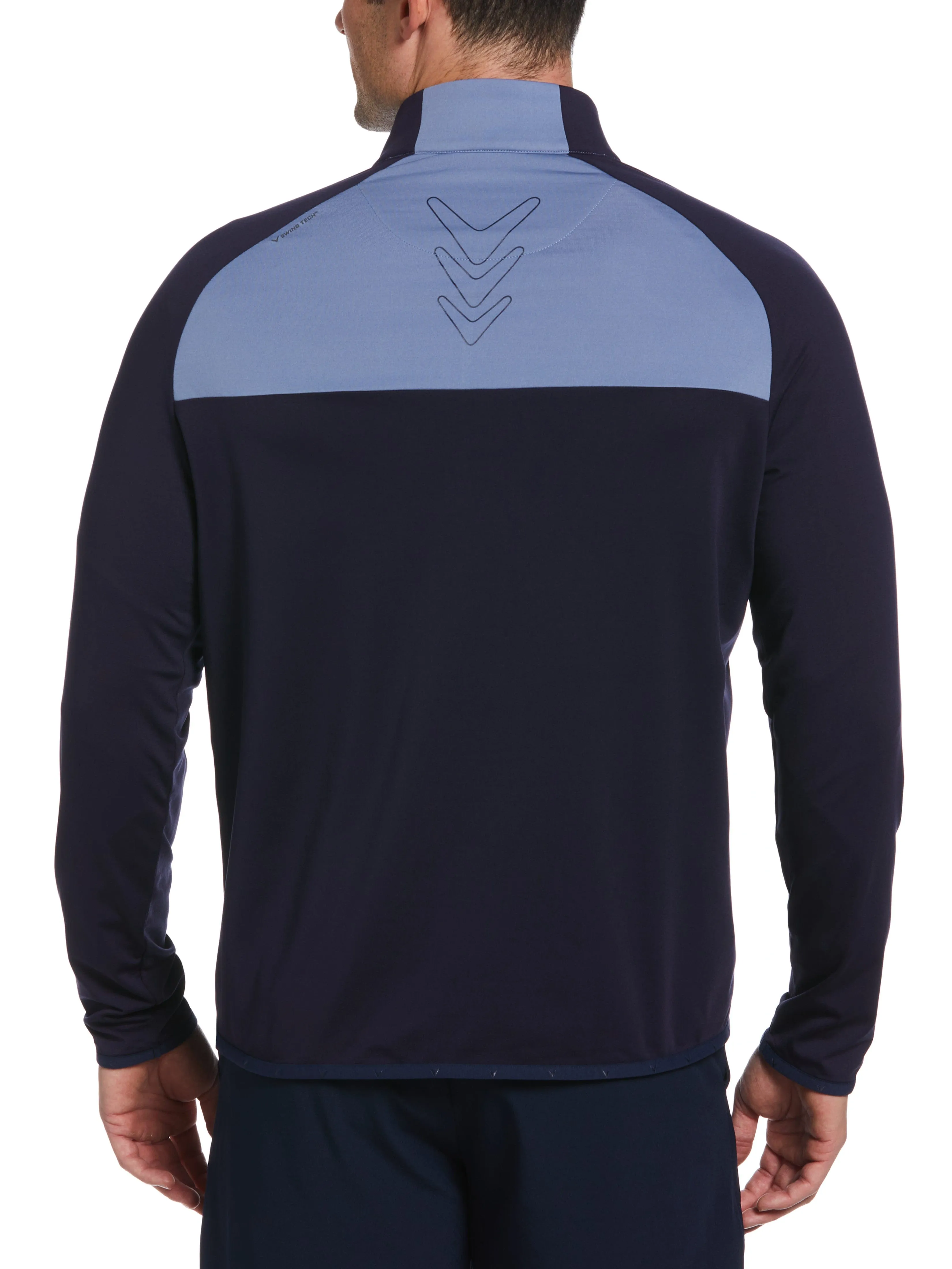 Mens Color Block 1/4 Zip Golf Pullover