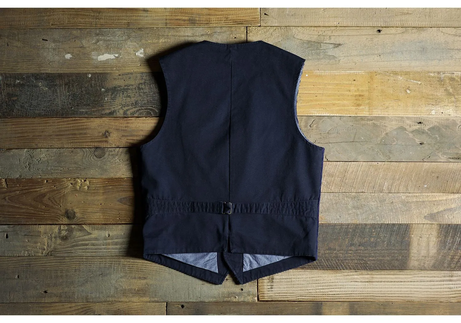 Men's Indigo Dyed V-neck Corduroy Vest