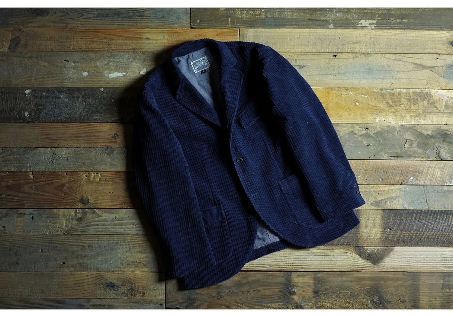 Men's Indigo Dyed V-neck Corduroy Vest