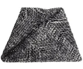 Men's Neck Warmer - Cozy Cable in Ash Faux Fur