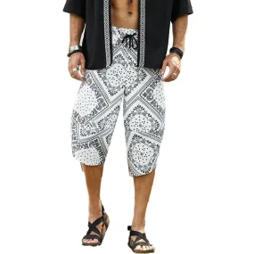 Men's Printed Casual Cropped Pants 62767343YM