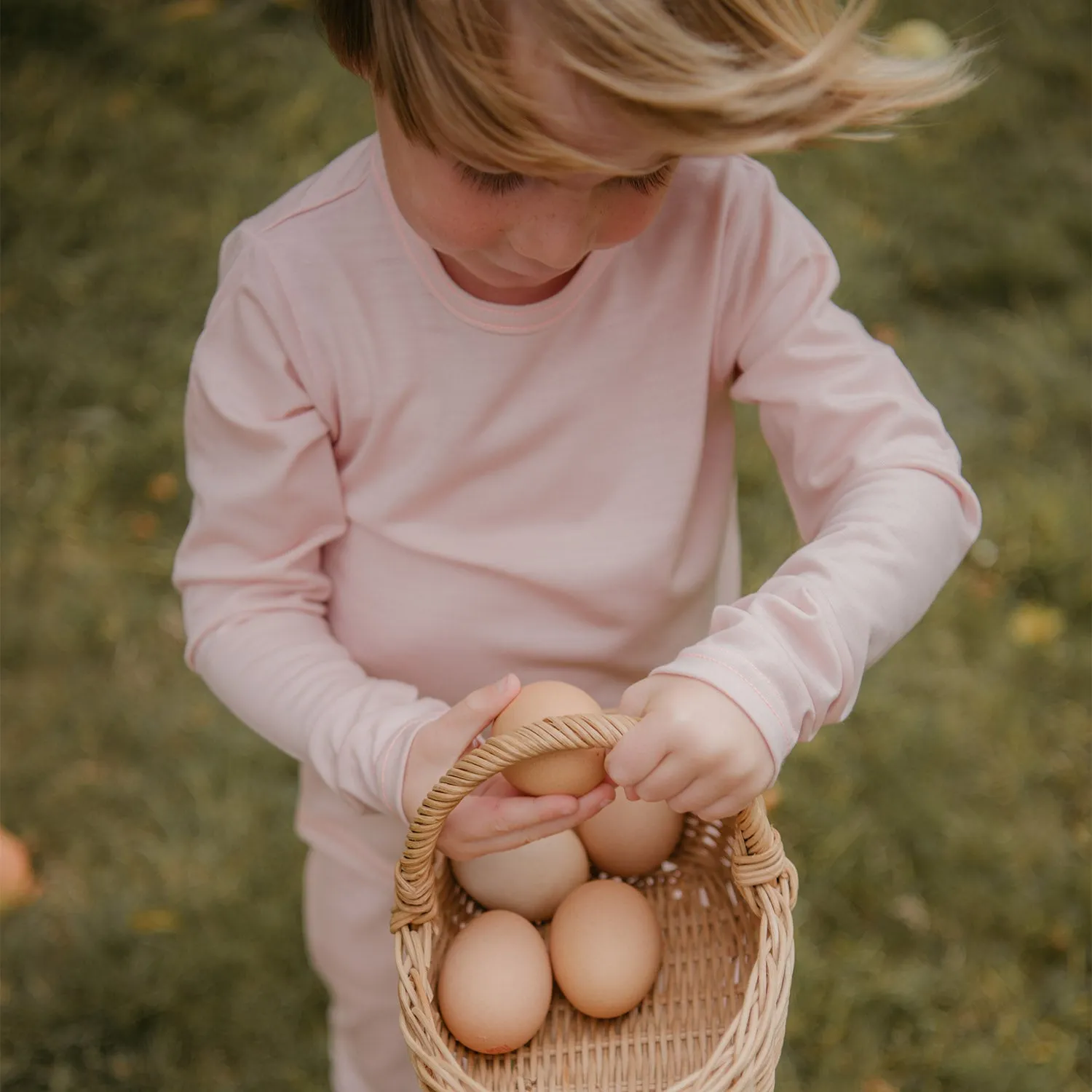 Merino Wool LS Top - Pink Peach Blossom