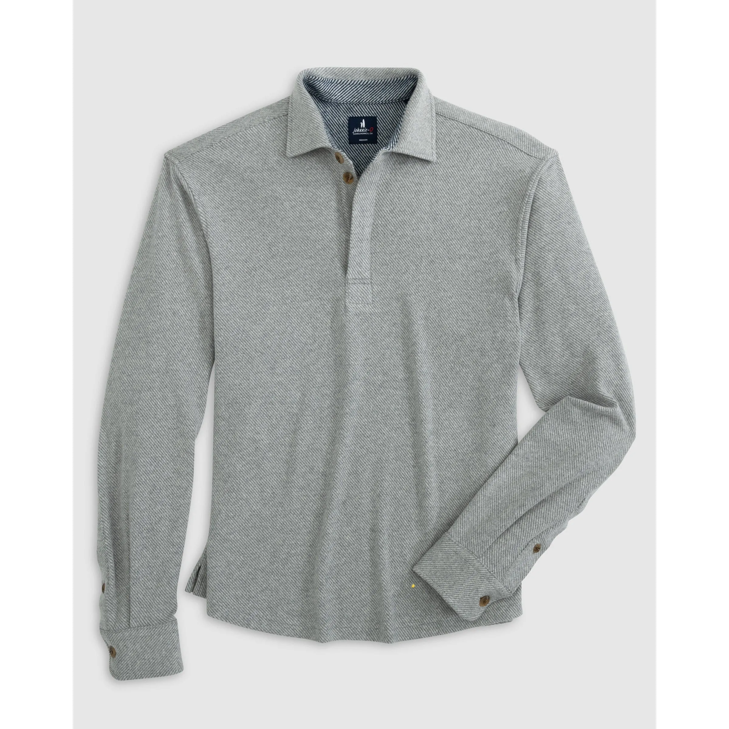 MIDDLETON 1/4 BUTTON SOFT TWILL WITH COLLAR