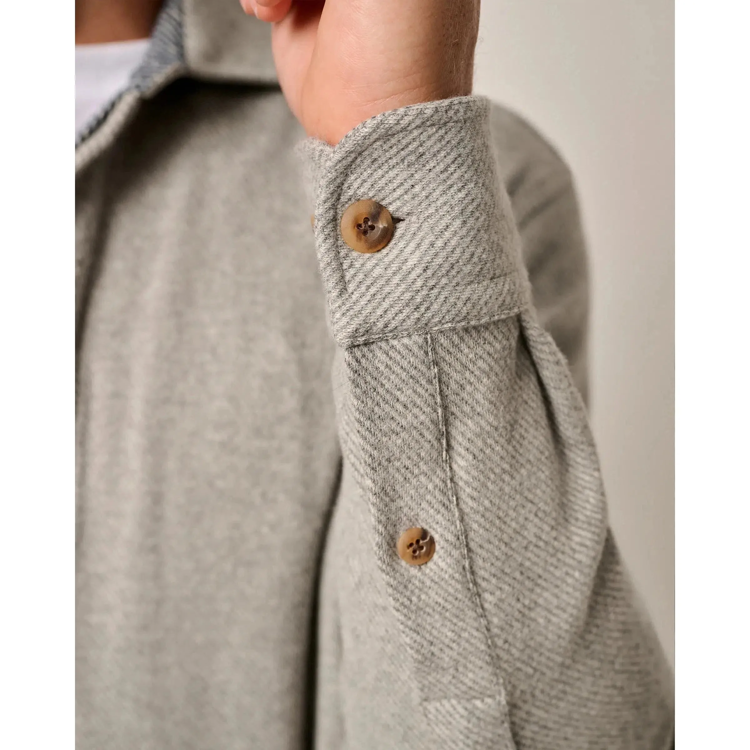 MIDDLETON 1/4 BUTTON SOFT TWILL WITH COLLAR