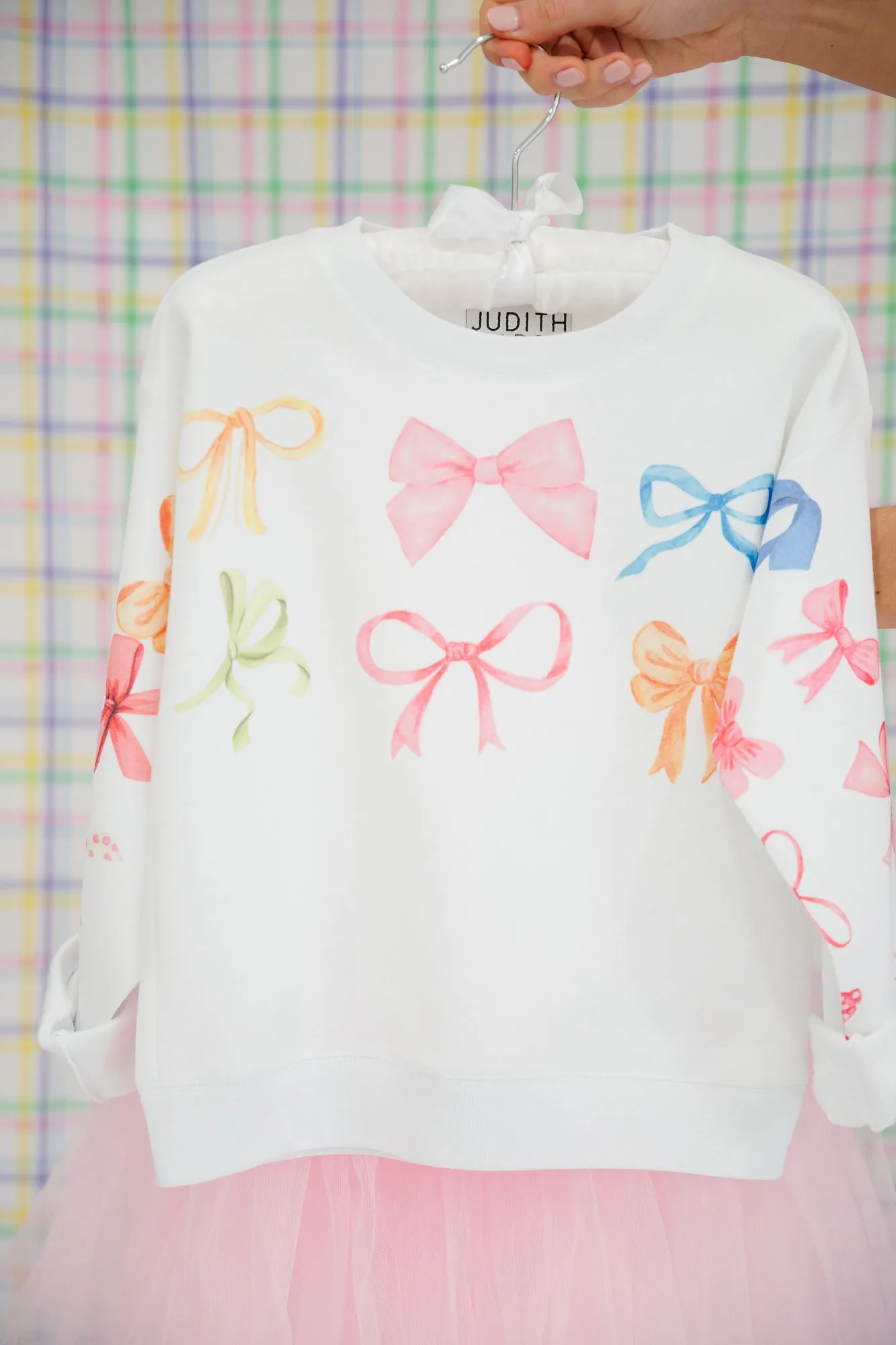 MINI KIDS BOW PRINT PULLOVER