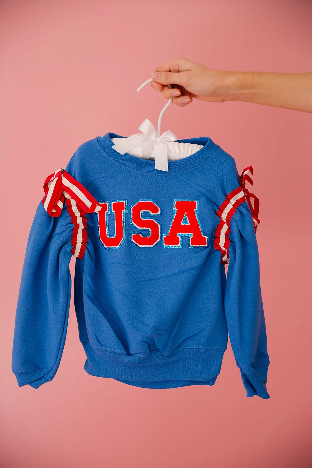 MINI KIDS USA RIBBON BLUE PULLOVER