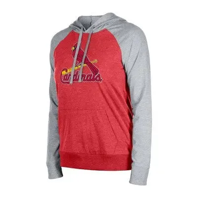 MLB St. Louis Cardinals Women's Lightweight Bi-Blend Hooded Sweatshirt - M