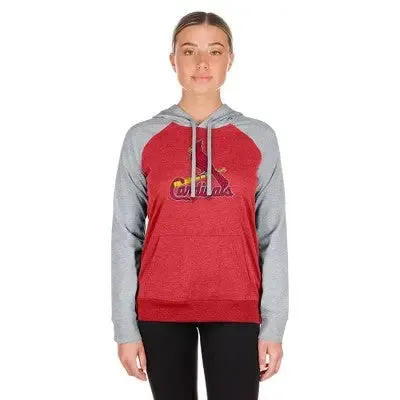 MLB St. Louis Cardinals Women's Lightweight Bi-Blend Hooded Sweatshirt - M