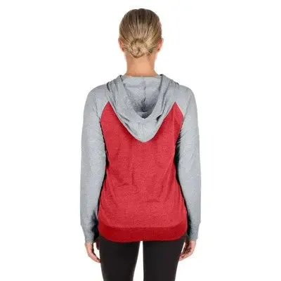 MLB St. Louis Cardinals Women's Lightweight Bi-Blend Hooded Sweatshirt - M