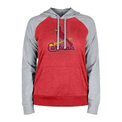 MLB St. Louis Cardinals Women's Lightweight Bi-Blend Hooded Sweatshirt - M