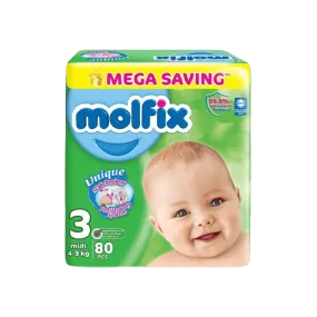 MOLFIX DIAPERS MEGA SAVING MIDI 3 - 80PCS