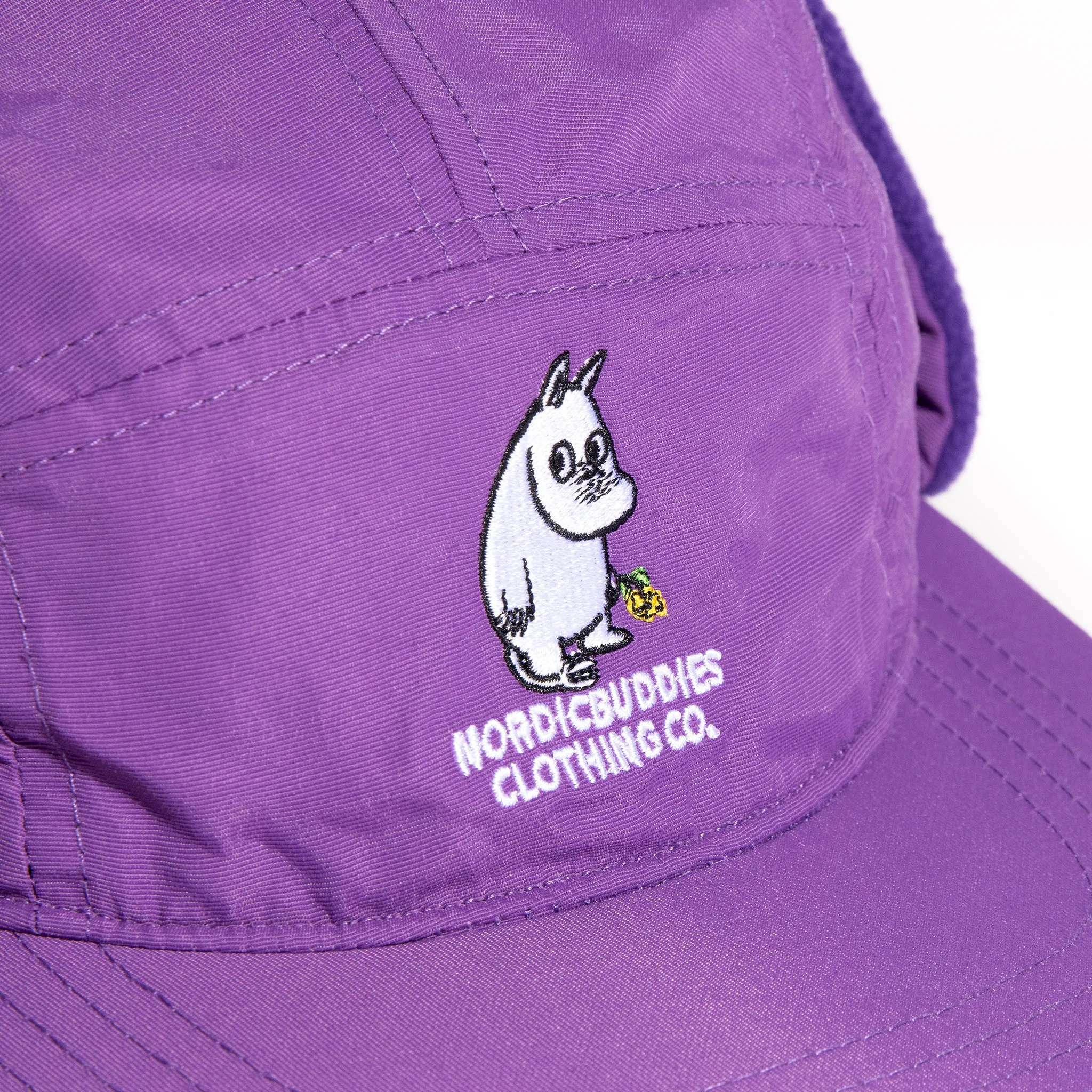 Moomintroll Nylon Cap With Ear Warmer - Purple