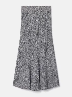 Mouline rib knit skirt