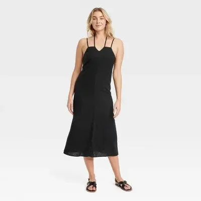 New - Women's Linen Midi Sundress - Universal Thread