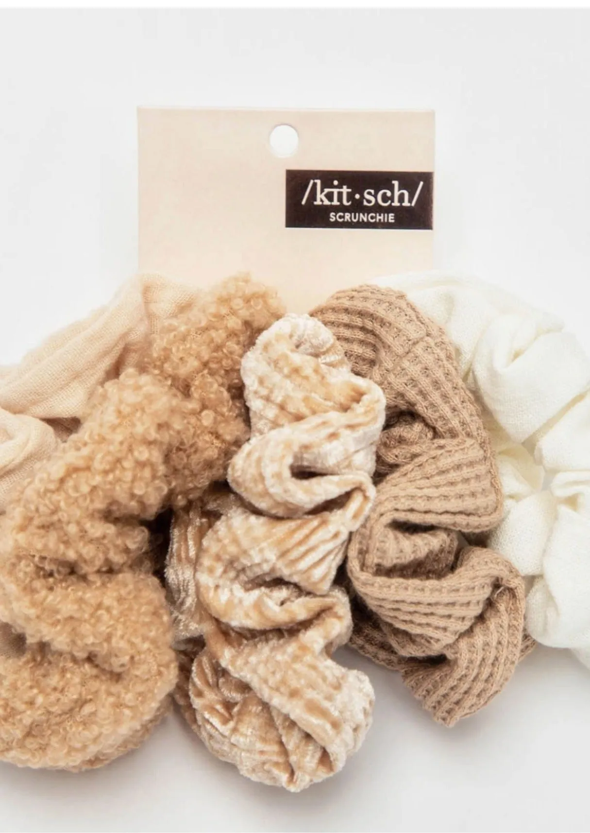 OLD LISTING - Textured Scrunchie 5 Pack -FINAL SALE