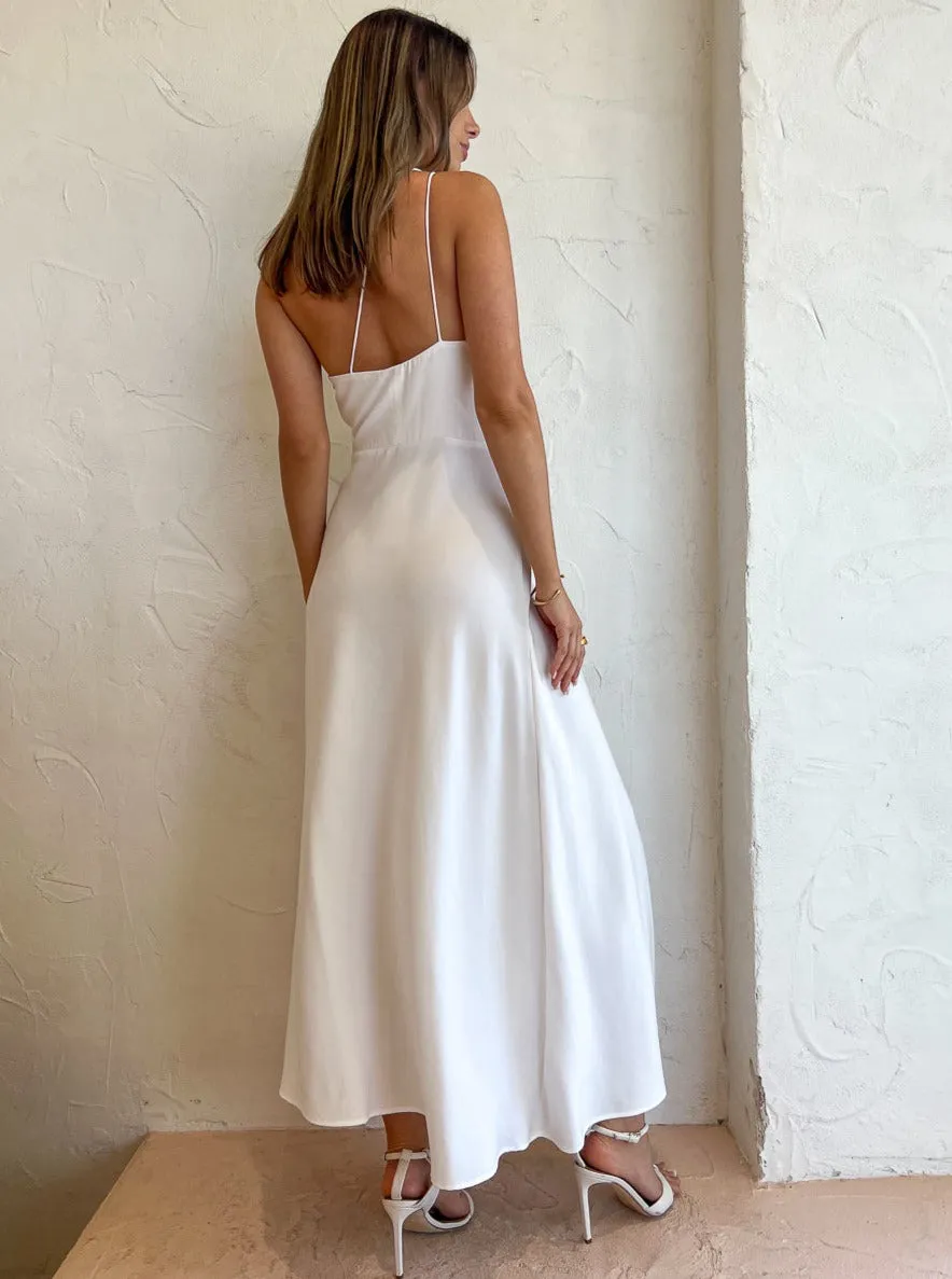 One Fell Swoop Rosa Midi Dress in Runway White Matte