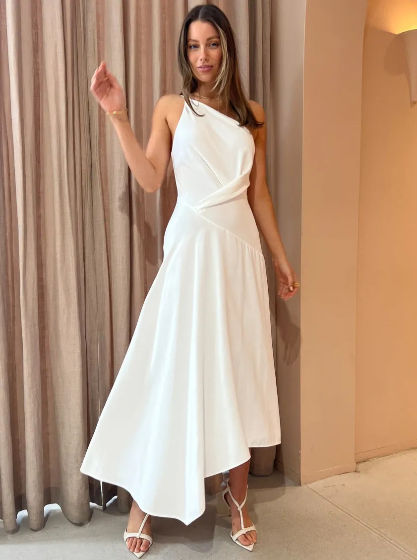 One Fell Swoop Rosa Midi Dress in Runway White Matte