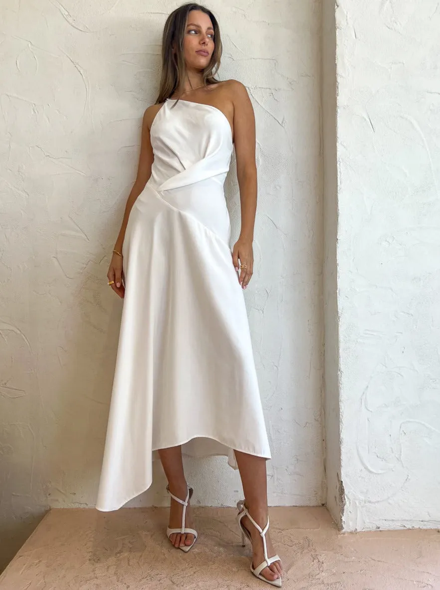 One Fell Swoop Rosa Midi Dress in Runway White Matte