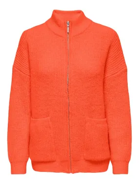 Onlkaja Life Ls Zip Cardigan Cc Knt - Oranje