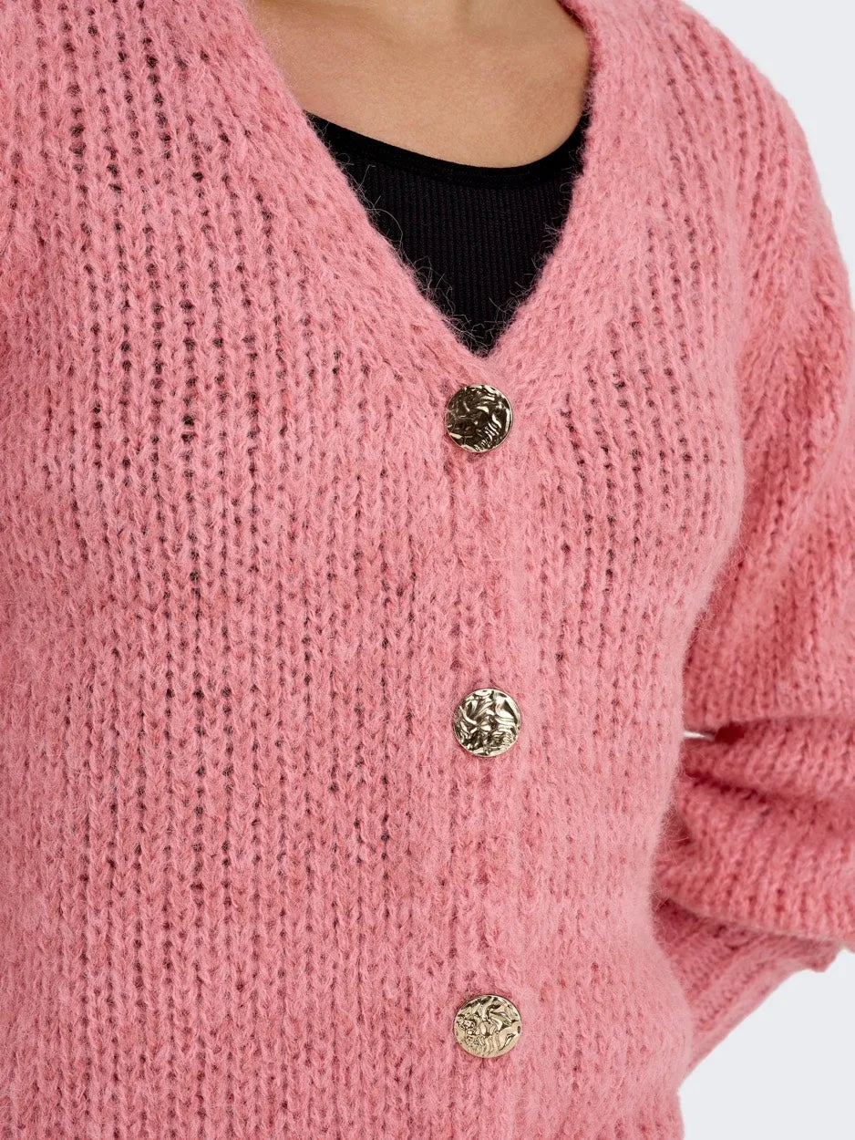 Onlminni Ls Life Cardigan Cc Knt - Pink