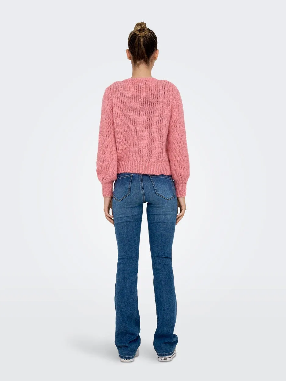 Onlminni Ls Life Cardigan Cc Knt - Pink