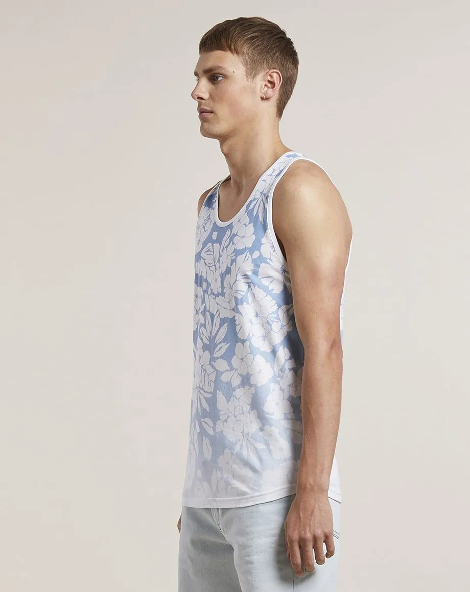 ORVAR PRINTED MENS VEST | BLUE