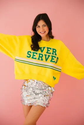 OVER SERVED YELLOW PULLOVER