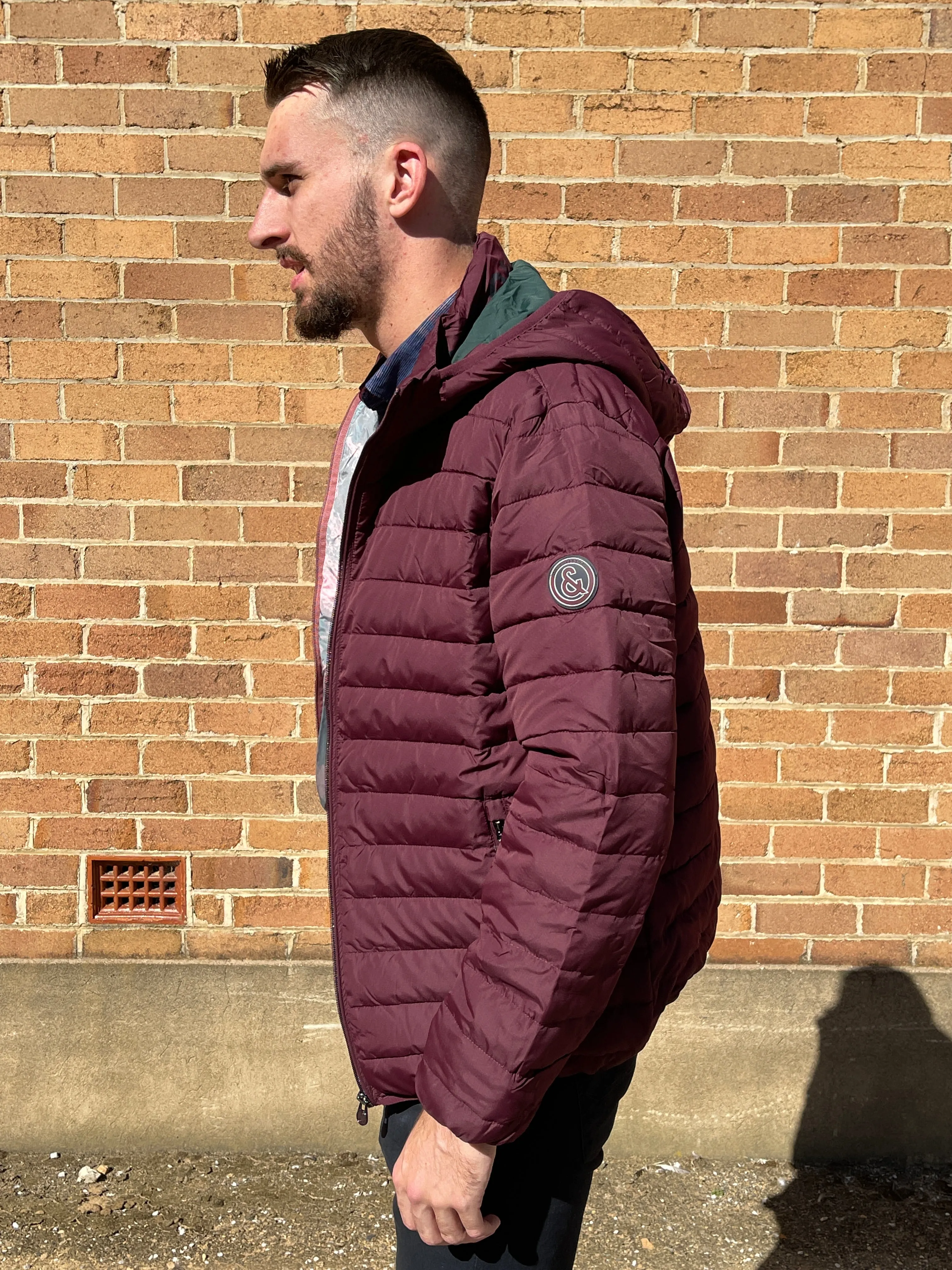 Padded Jacket - Navy | Burgundy