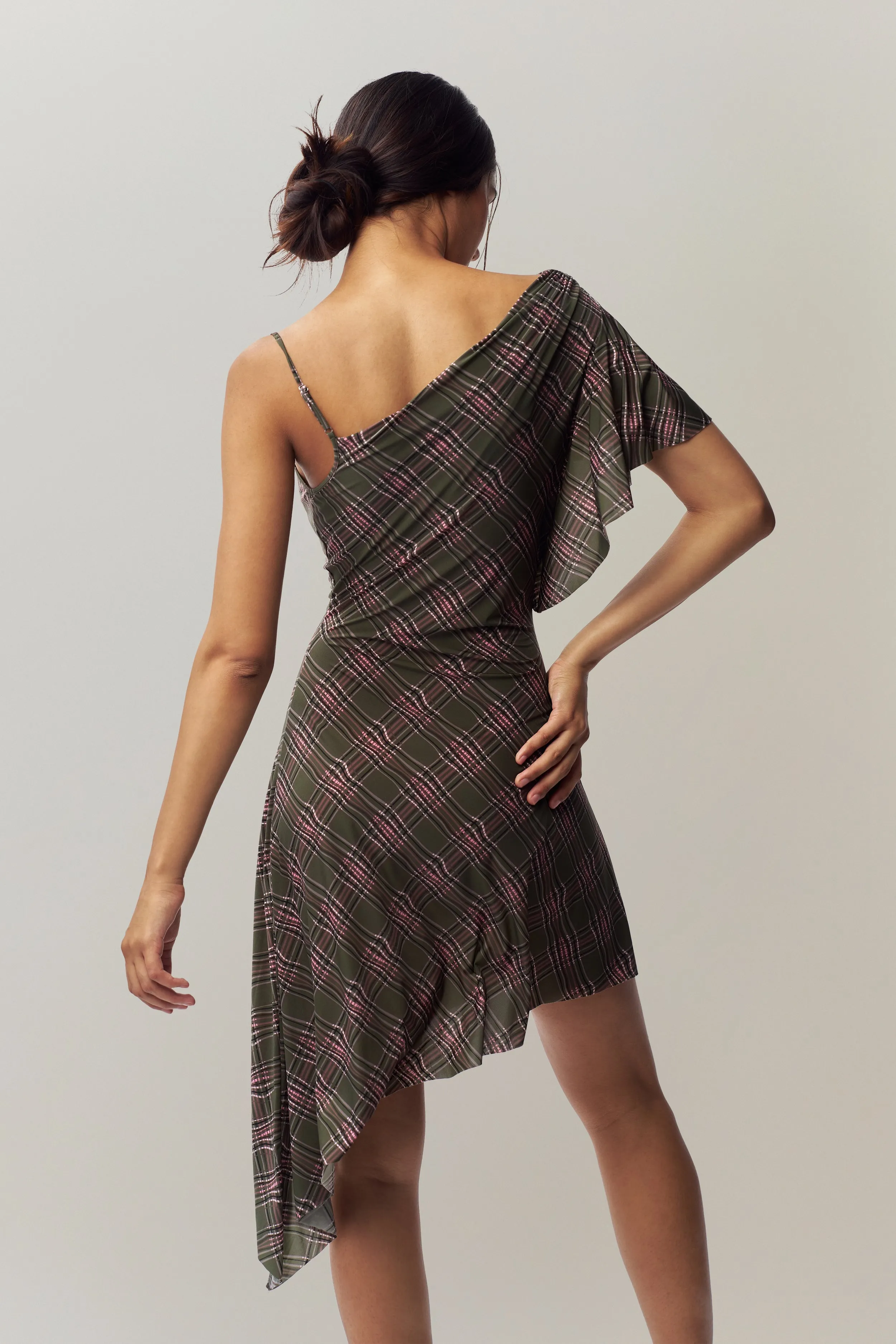 Palma Plaid Midi Dress