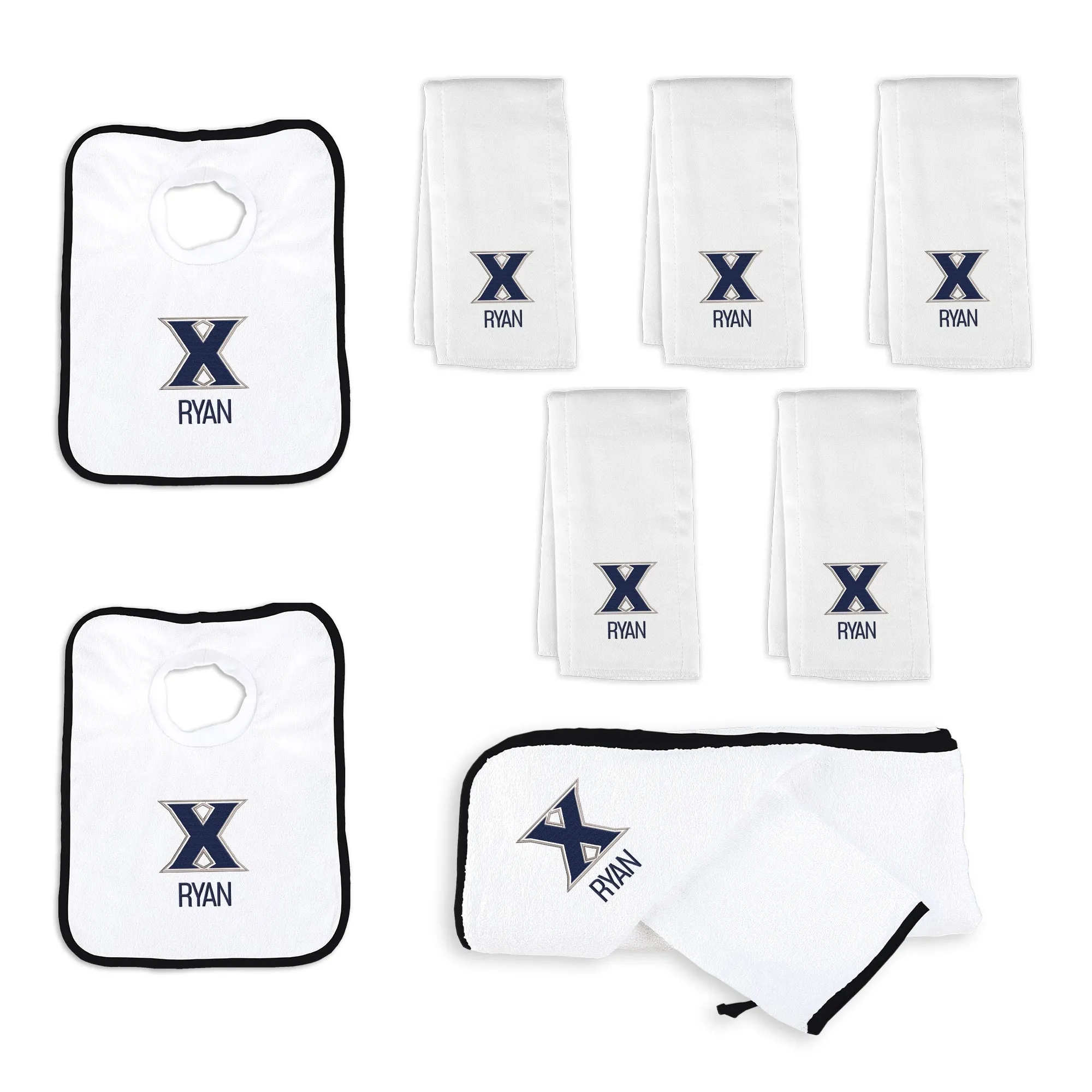 Personalized Xavier Musketeers Large Basket - 9 Items