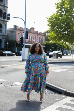 Phoenix Dress - Blue Floral