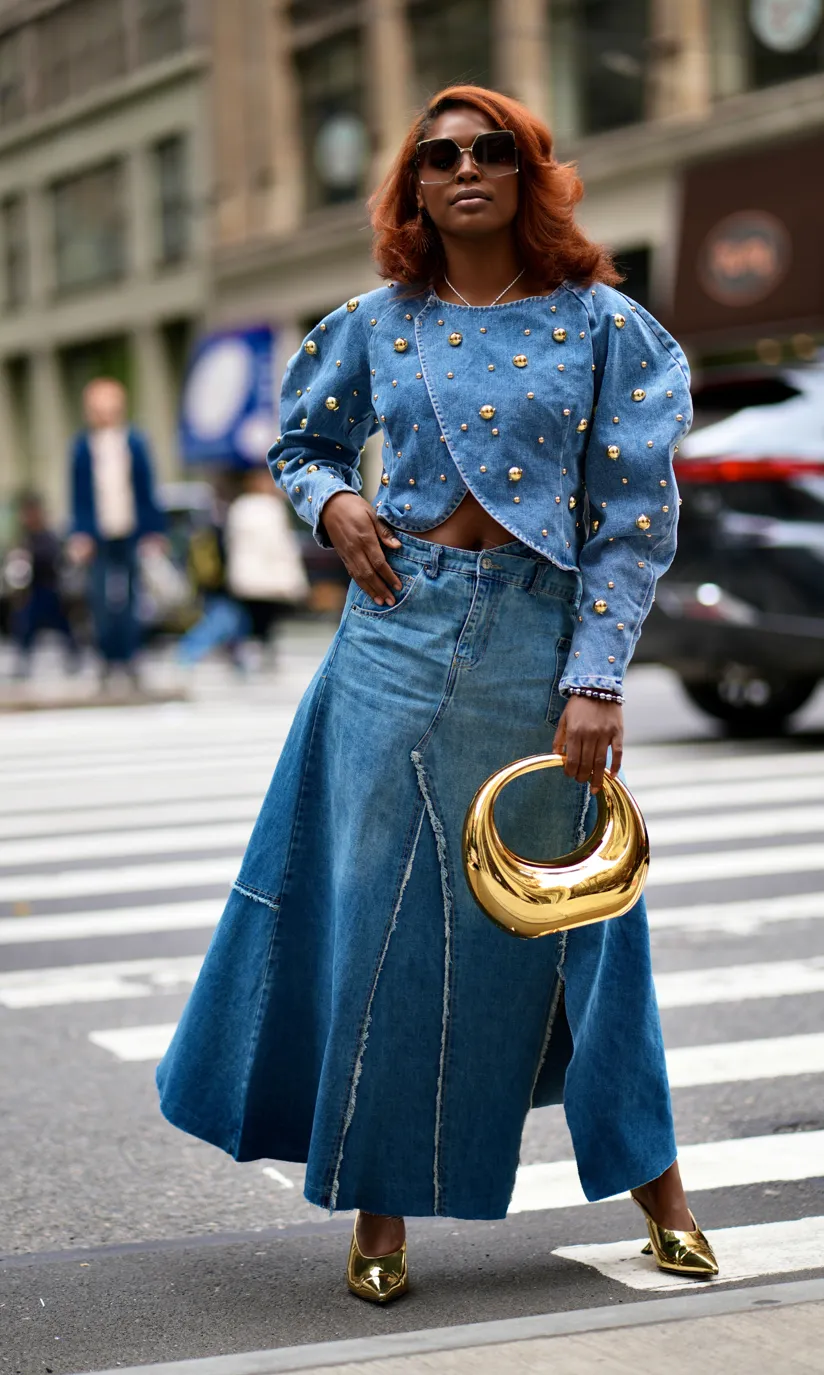 Pre Order:  Denim Jacket and Skirt Bundle