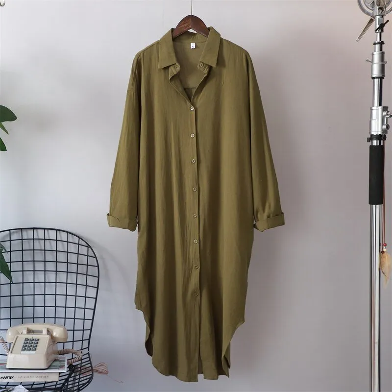 Pre Order:  Oversized Cotton Blouse Dress