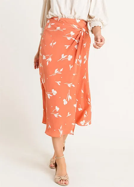 Printed Midi Skirt