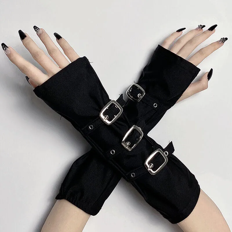 Punk alt girl sleeves hand cuffs