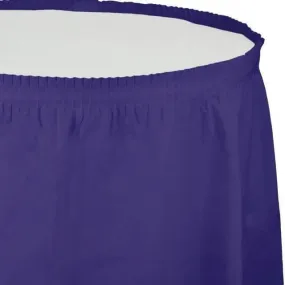 Purple Plastic Table Skirt