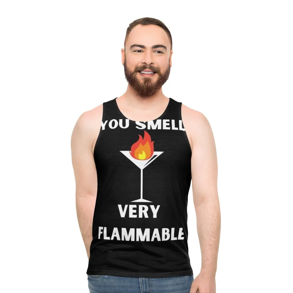 "You Smell Very Flammable" David Rose Schitt's Creek Quotes Unisex Tank Top