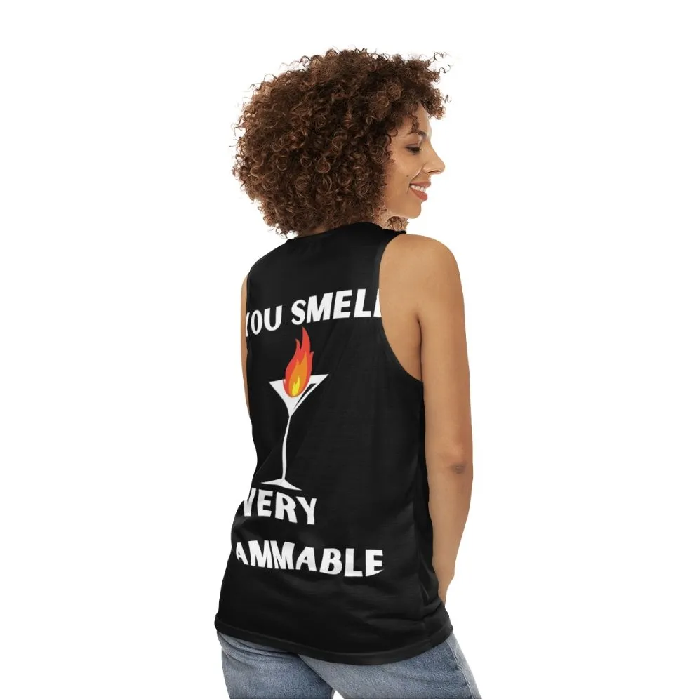 "You Smell Very Flammable" David Rose Schitt's Creek Quotes Unisex Tank Top