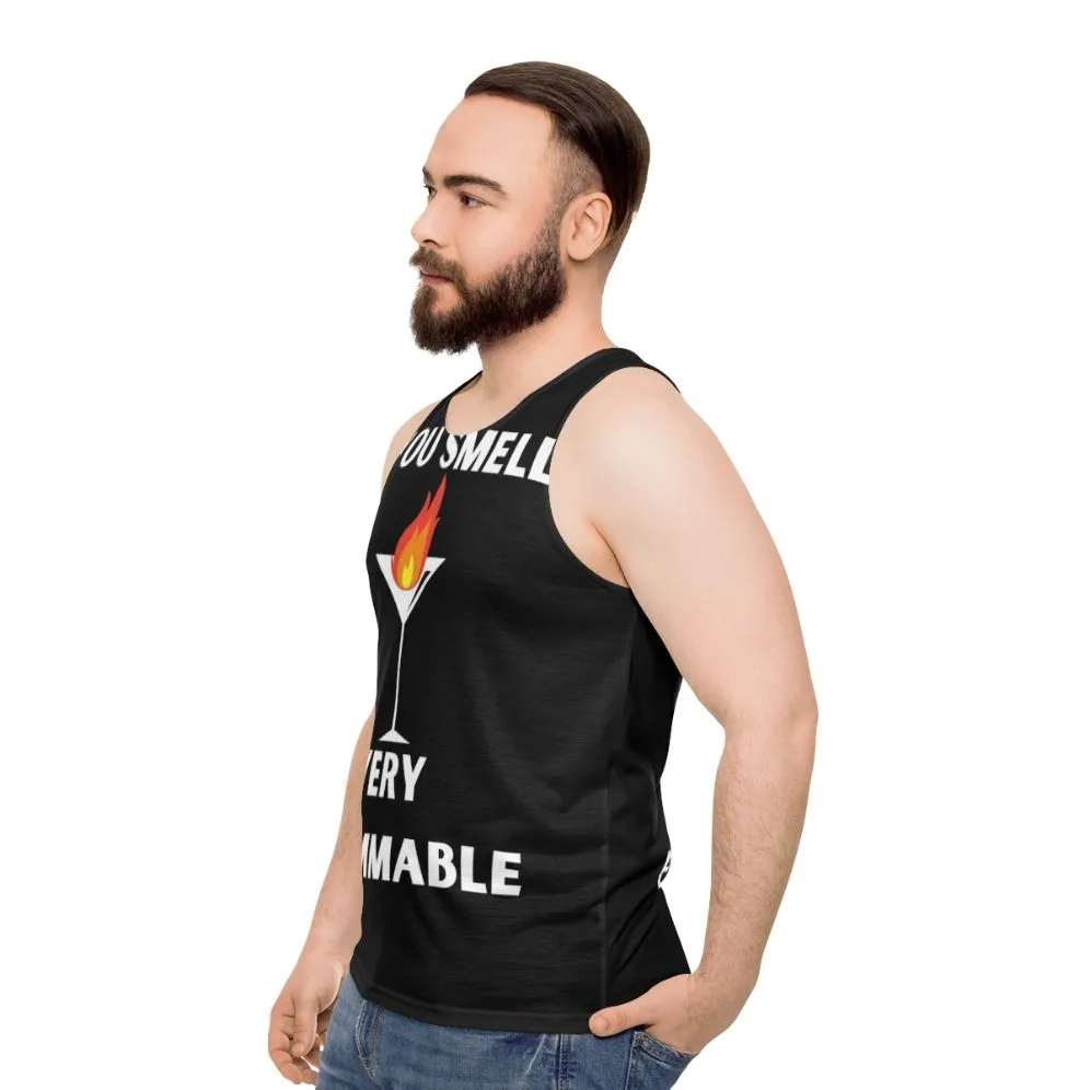 "You Smell Very Flammable" David Rose Schitt's Creek Quotes Unisex Tank Top