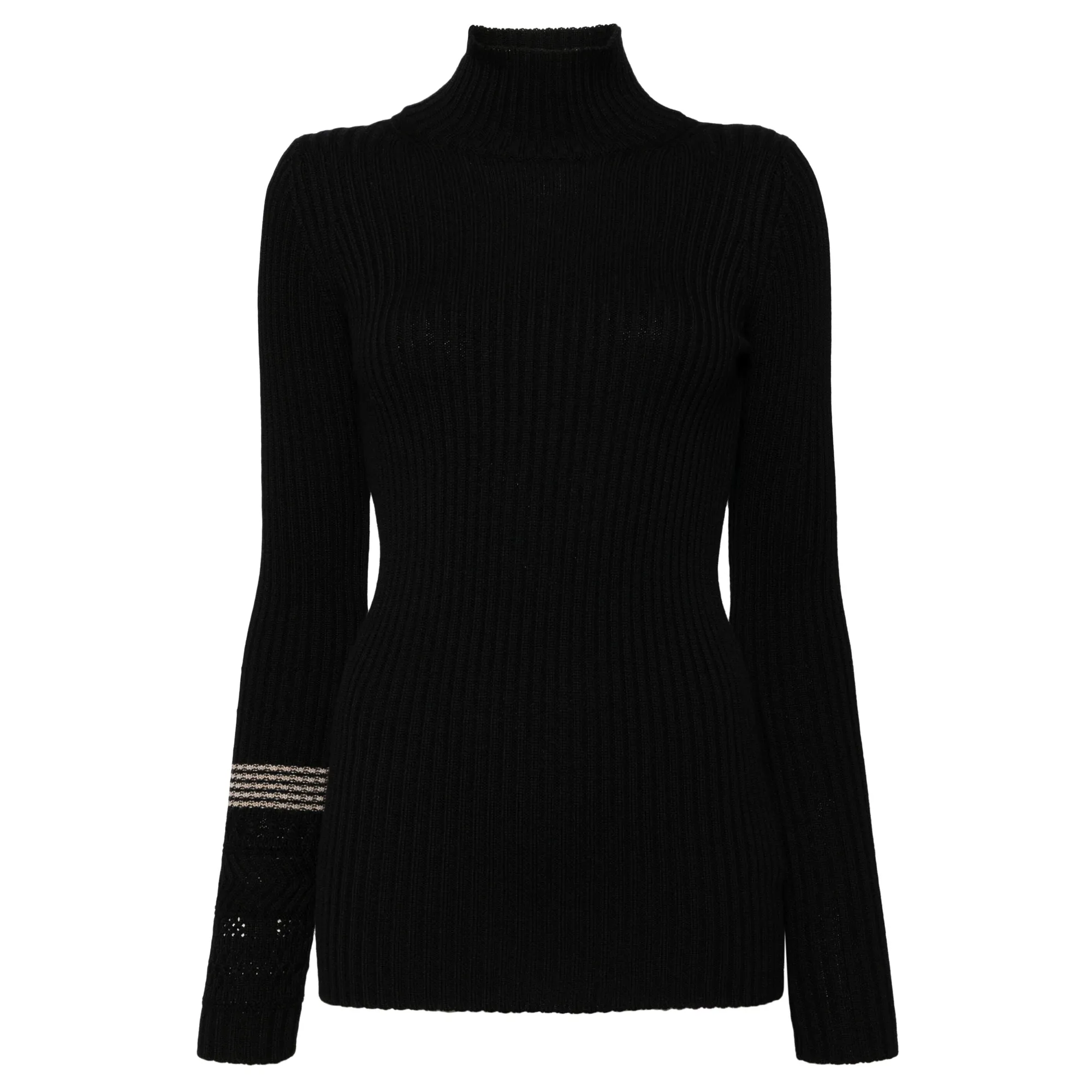 Rib Knit High Neck Pullover