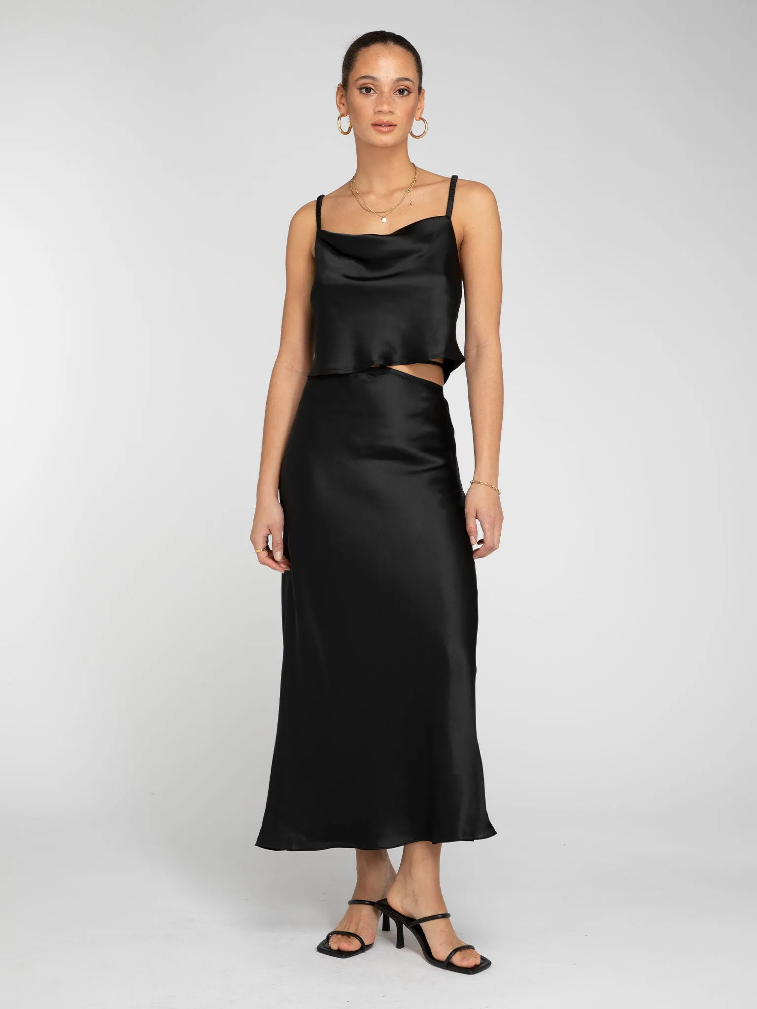 Riviera Tie Skirt in Black