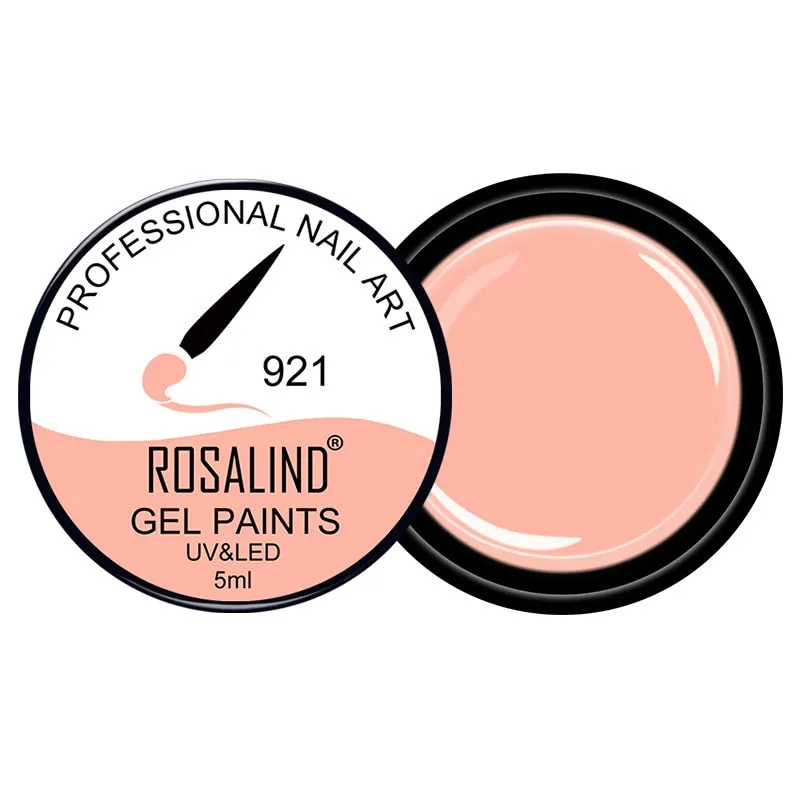 ROSALIND 5ML Painting Gel Varnish 142 Colors Gel Nail Polish Set For Manicure DIY Top Base Coat Hybird Design Of Nail Art Primer